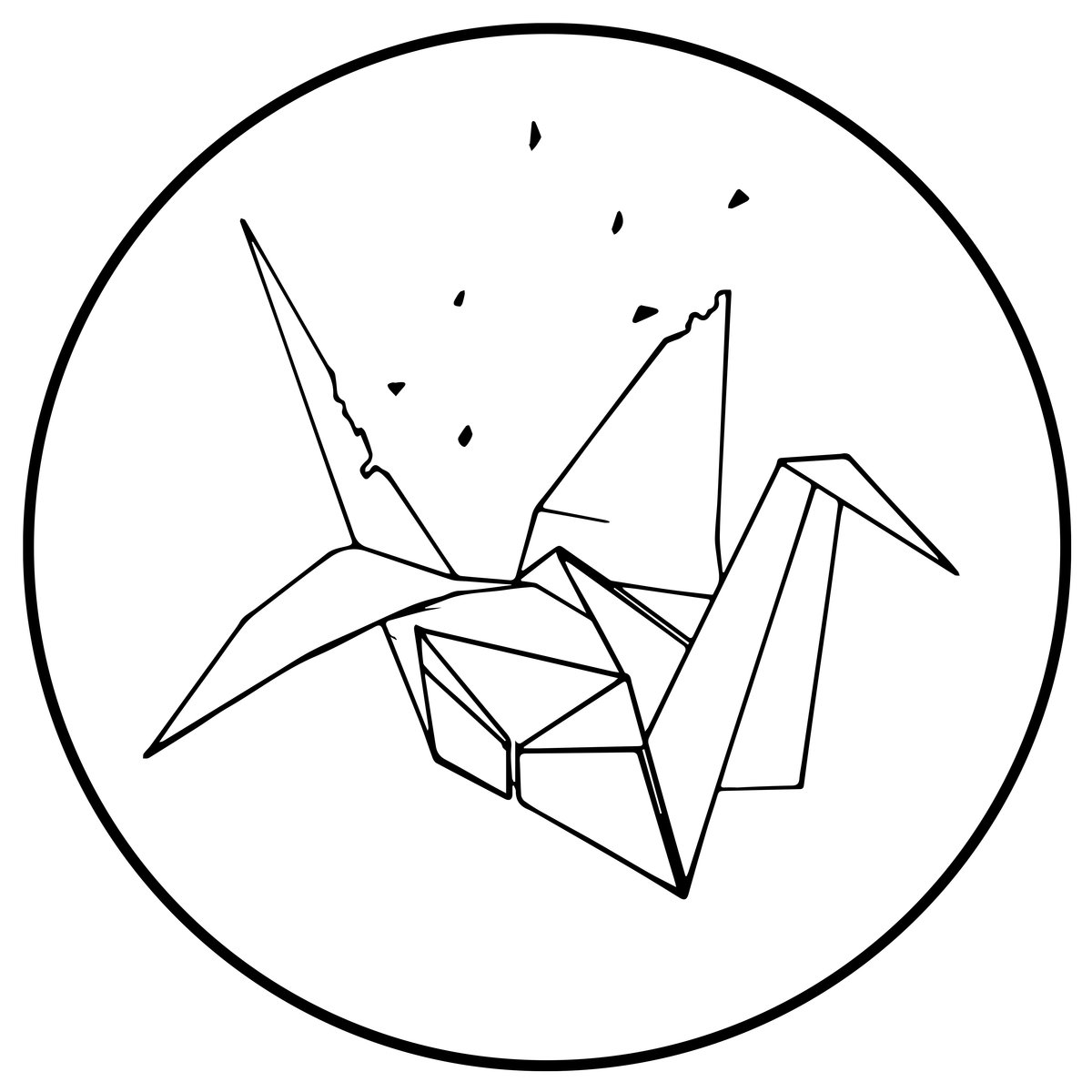1200x1200 a thousand paper cranes records - Paper Crane Drawing