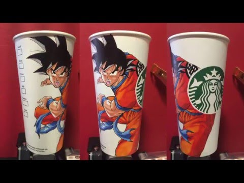 480x360 drawing goku on a starbucks paper cup - Paper Cup Drawing