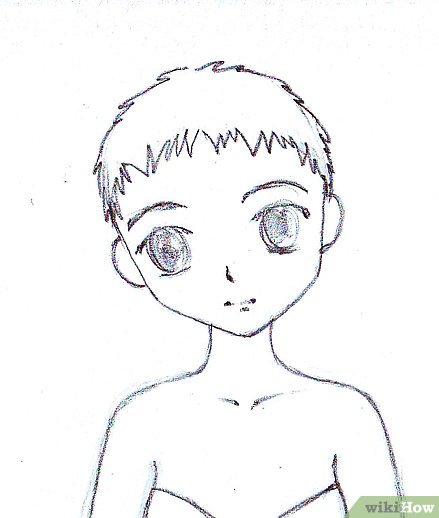 439x518 how to draw an anime paper doll steps - Paper Doll Drawing