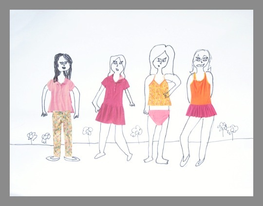 540x424 catalog paper doll drawing project - Paper Doll Drawing