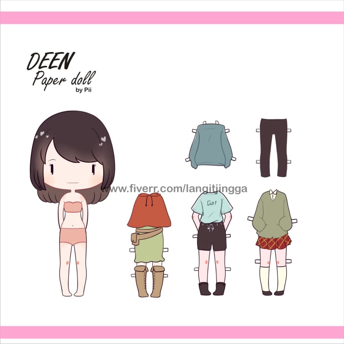 680x680 draw paper doll design of your own character - Paper Doll Drawing