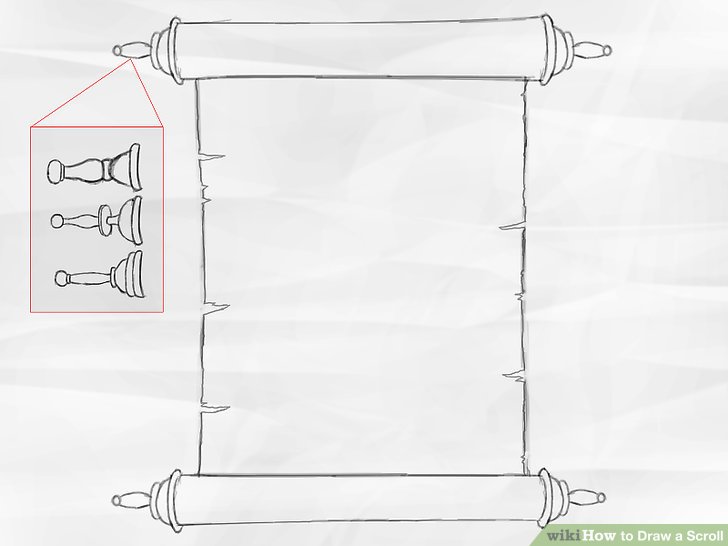 728x546 How To Draw A Scroll Steps - Paper Drawing