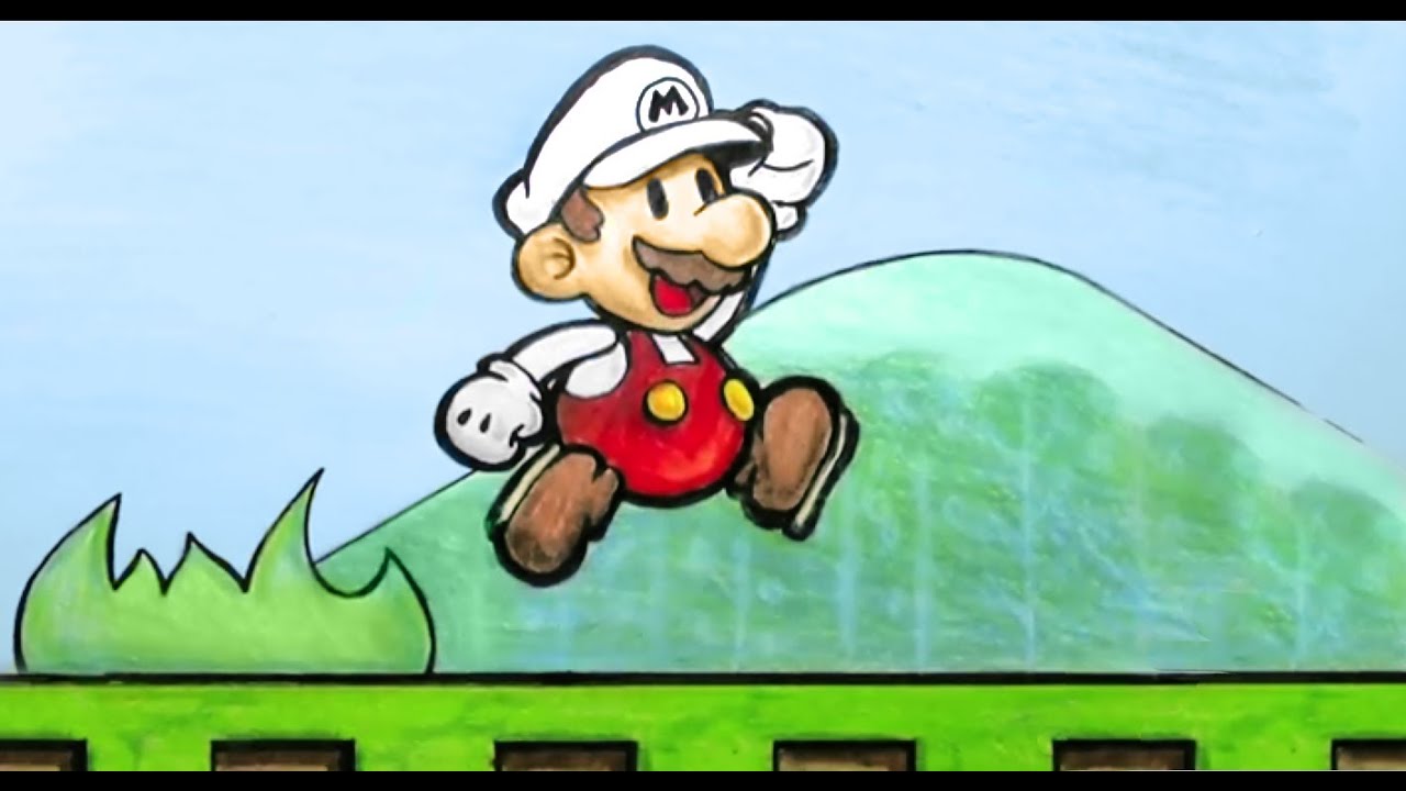 1280x720 How To Draw Paper Mario - Paper Mario Drawing