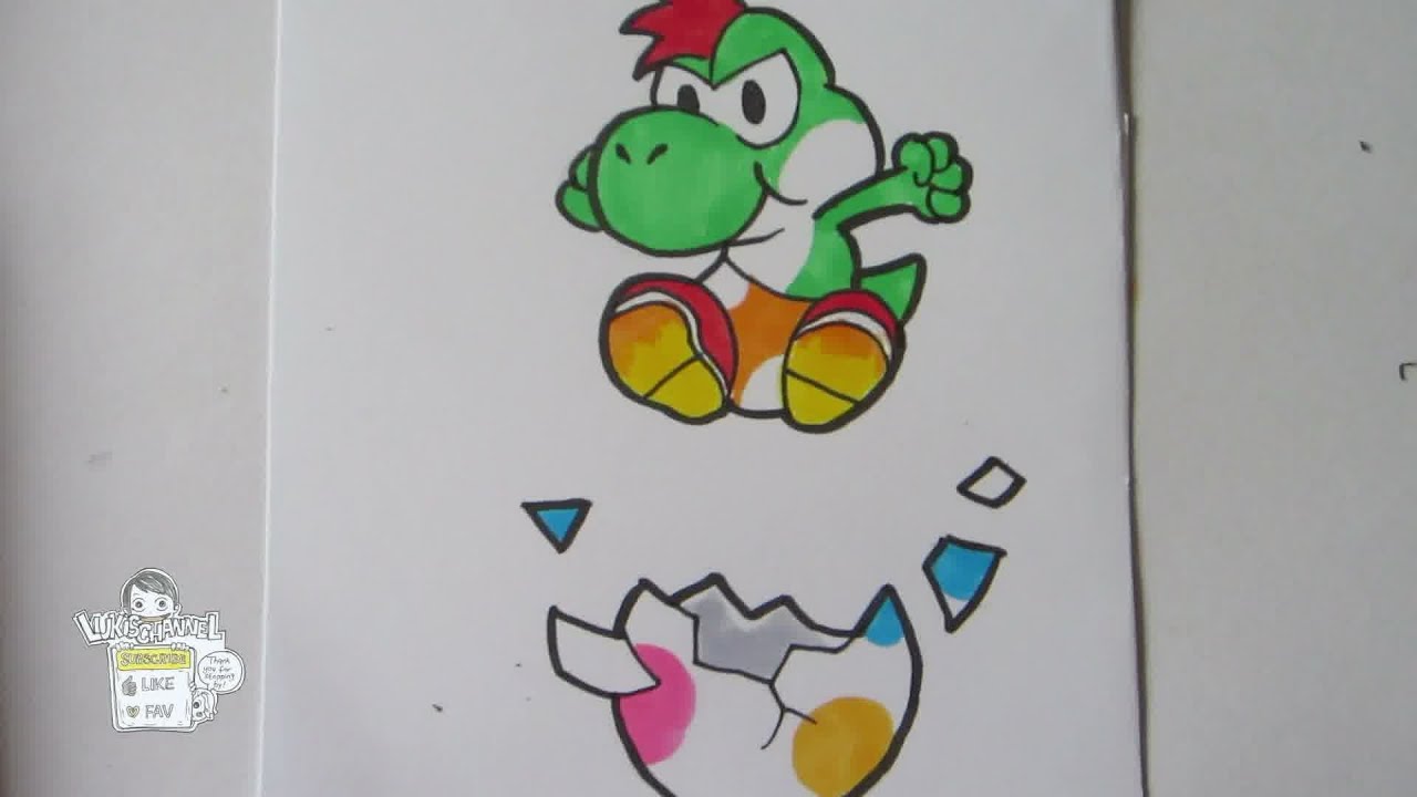 1280x720 how to draw paper mario yoshi - Paper Mario Drawing
