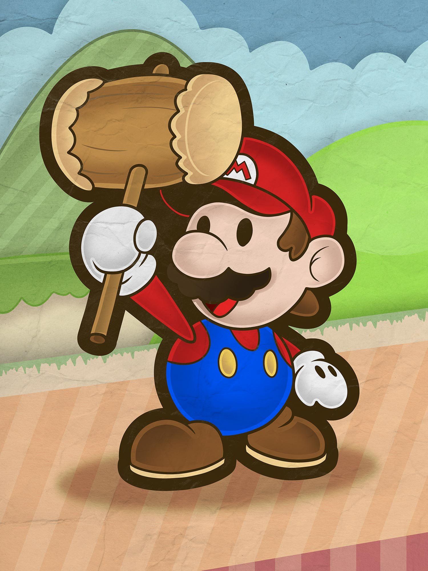 1500x2000 nintendo's paper mario digital fan art - Paper Mario Drawing
