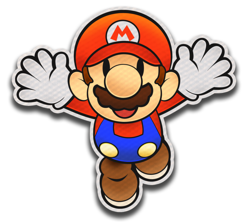 943x848 paper mario color splash style - Paper Mario Drawing