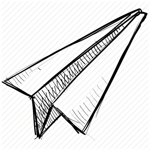 512x512 flight, fly, message, paper, plane, send icon - Paper Plane Drawing