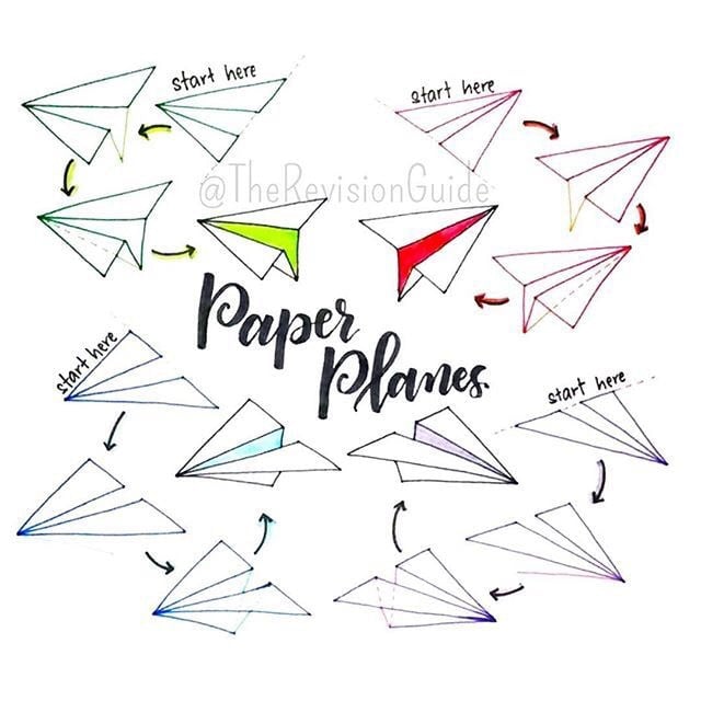 640x640 how to draw a paper plane on we heart it - Paper Plane Drawing