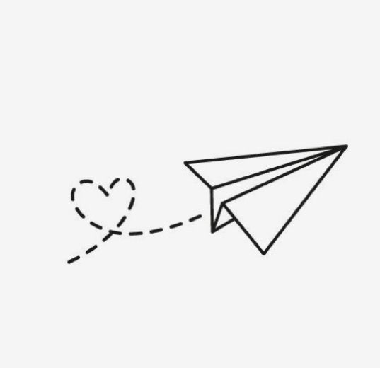 537x520 Image Result For Simple Drawings Love Drawing In Paper - Paper Plane Drawing