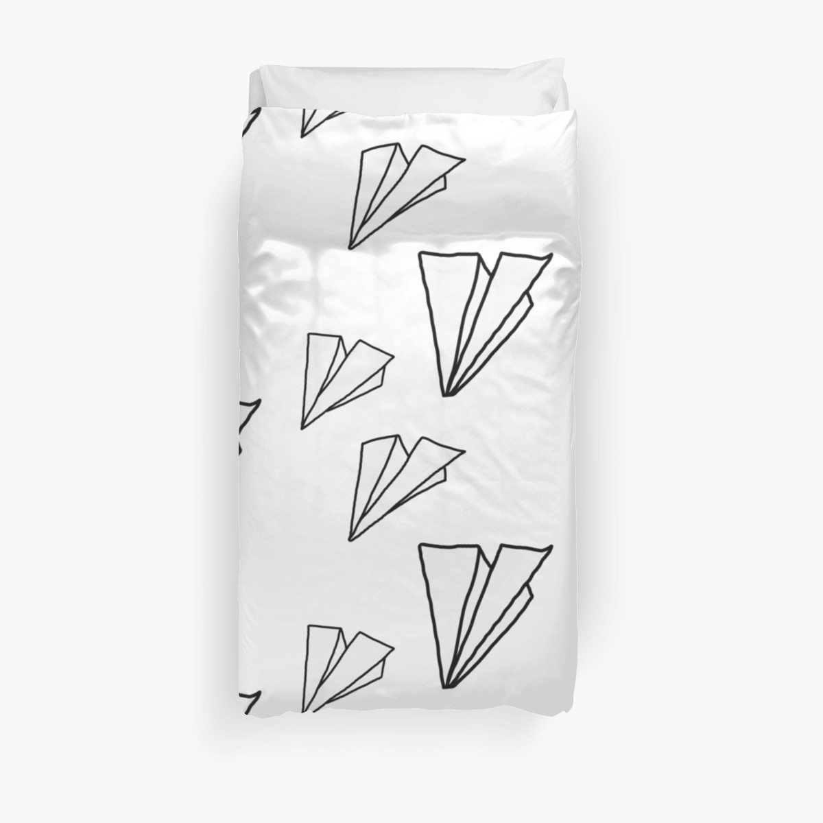 1200x1200 paper plane drawing duvet covers - Paper Plane Drawing