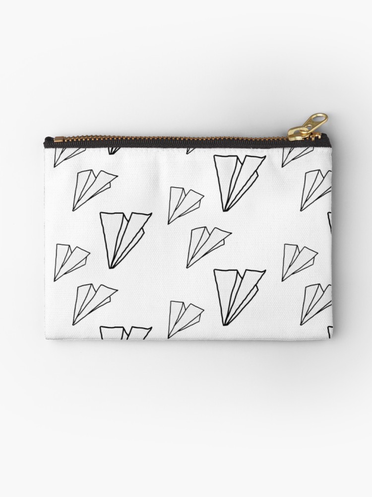 750x1000 paper plane drawing studio pouches - Paper Plane Drawing