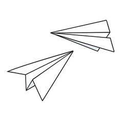 236x236 Paper Airplane Clipart Black And White Collection - Paper Plane Drawing