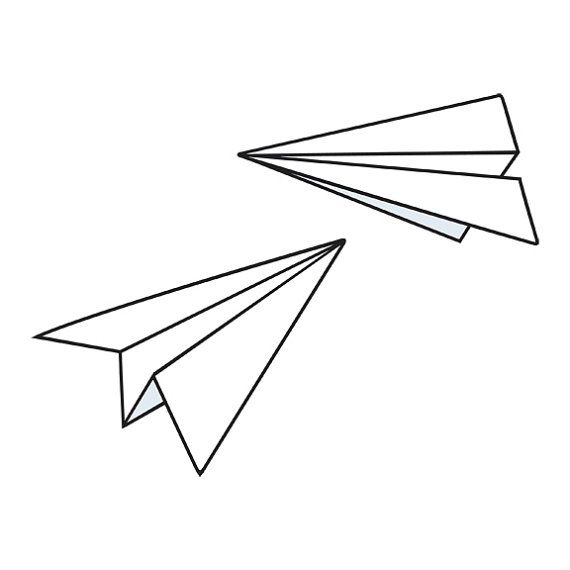 570x570 possible tattoo idea paper planes cute tattoo - Paper Plane Drawing