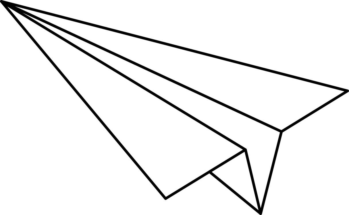 Paper Airplane Drawing Simple