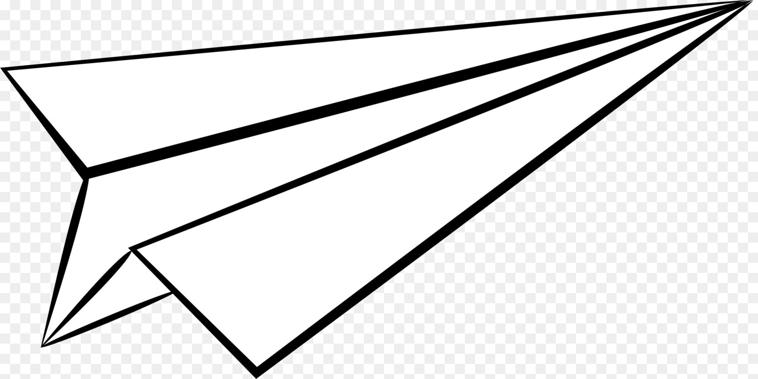 1500x750 airplane paper plane drawing line art cc0 - Paper Plane Drawing