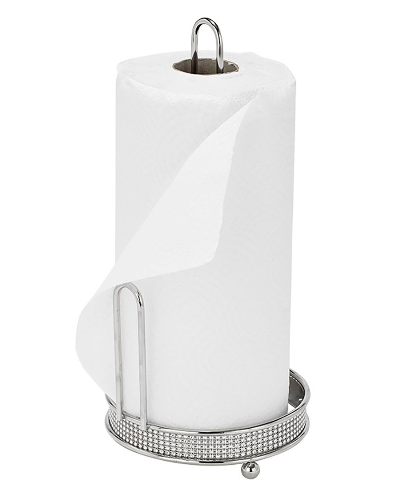 801x1001 kitchen details diamond pave paper towel holder, chrome - Paper Towel Drawing