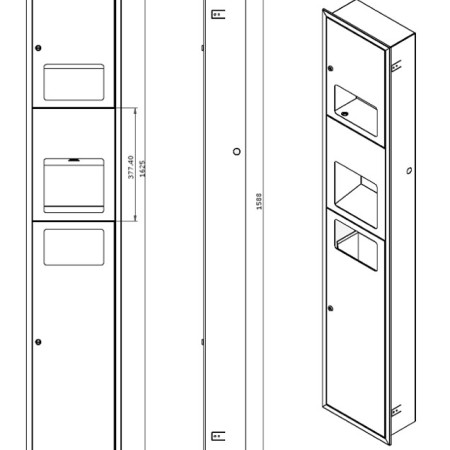 450x450 recessed in paper towel dispenser, ecofast hand dryer waste - Paper Towel Drawing