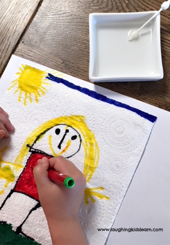 550x789 wet paper towel art - Paper Towel Drawing