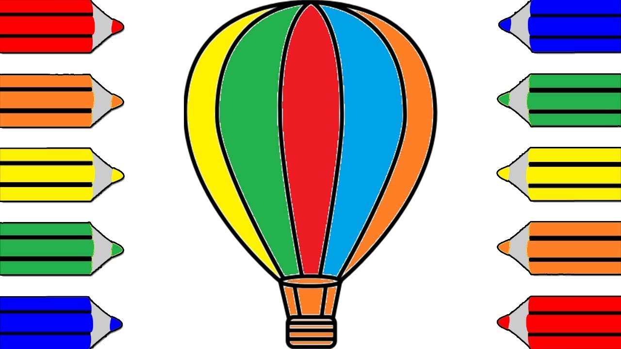 1280x720 easy step - Parachute Drawing