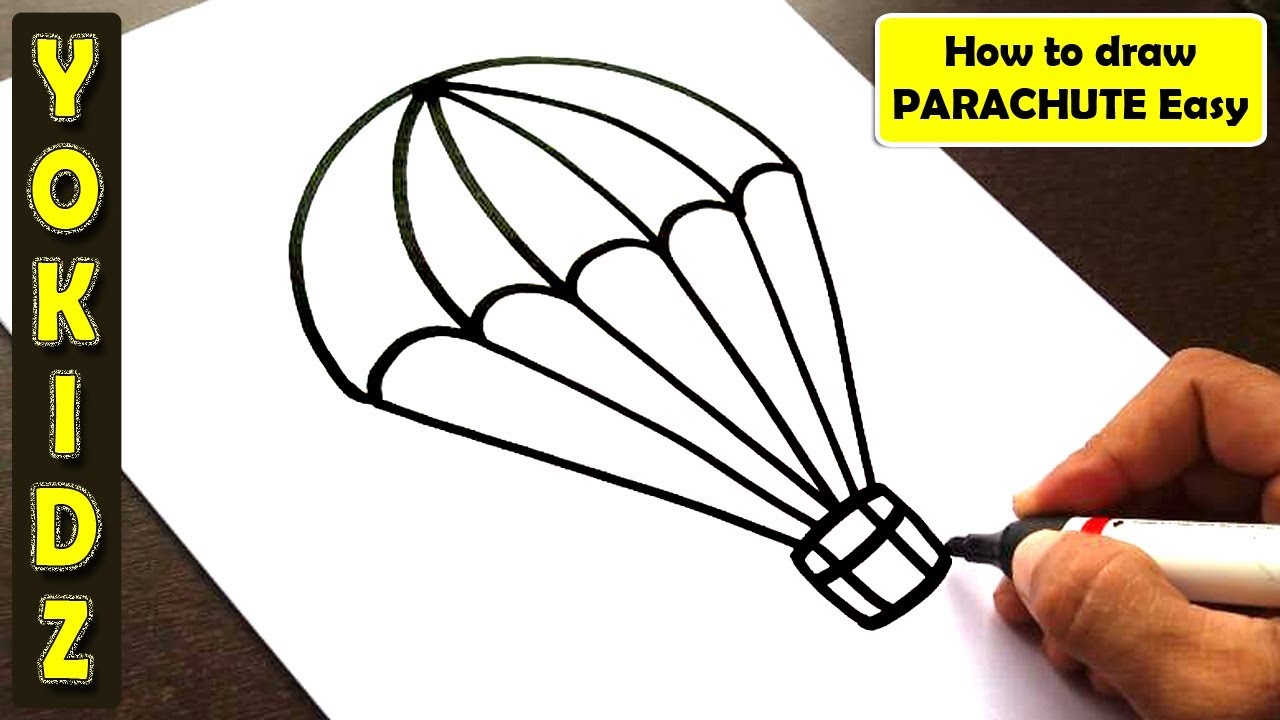 1280x720 how to draw parachute easy - Parachute Drawing