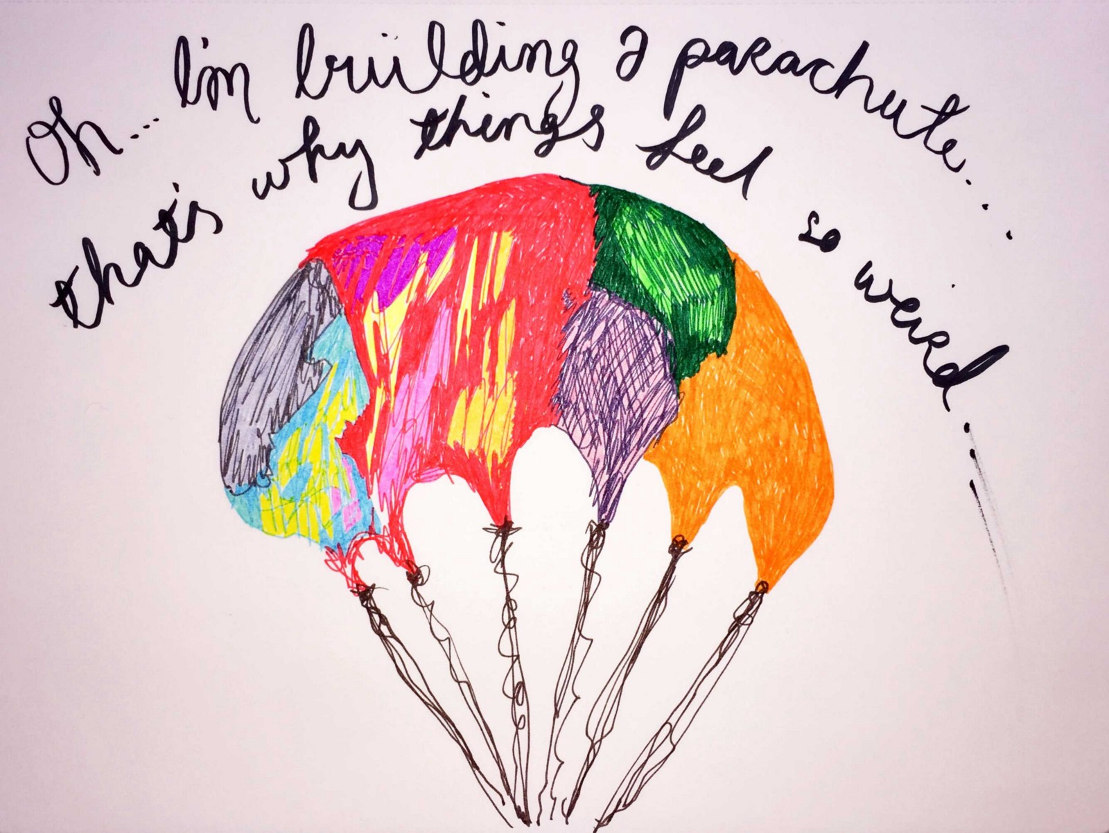 1600x1203 oh i'm building a dear self medium - Parachute Drawing