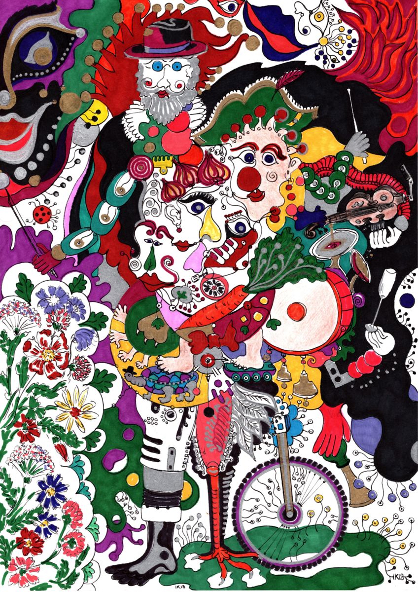 848x1200 logic of the modern worldthe parade of insanity drawing - Parade Drawing