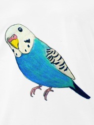 190x253 parakeet drawing men's premium t shirt spreadshirt - Parakeet Drawing