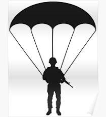 210x230 Paratrooper Drawing Posters Redbubble - Paratrooper Drawing