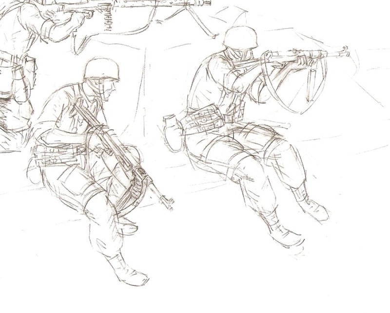 800x642 German Paratrooper Drawing Sketch Coloring Page - Paratrooper Drawing