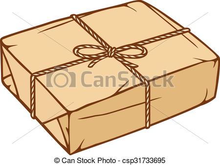 450x338 Parcel Box With Rope - Parcel Drawing