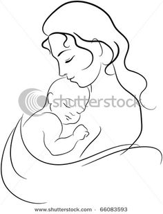 236x309 Simple Drawing Of Mother And Son Simple Illustration Of A Mother - Parent And Child Drawing
