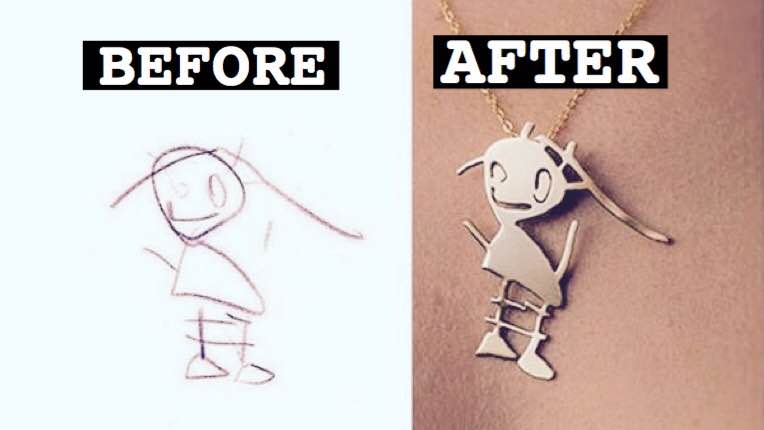 764x430 kids' drawings are being turned into beautiful jewelry parents can - Parents Drawing