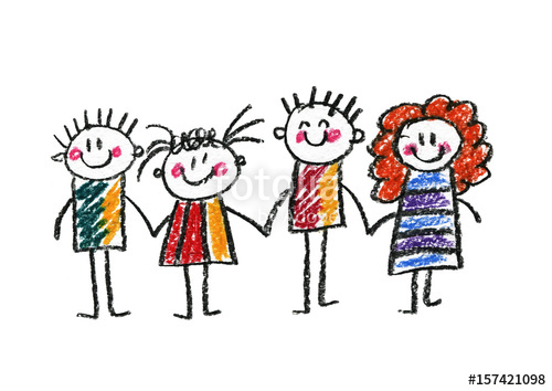 500x354 kids drawing happy family mother, father, sister, brother boy - Parents Drawing