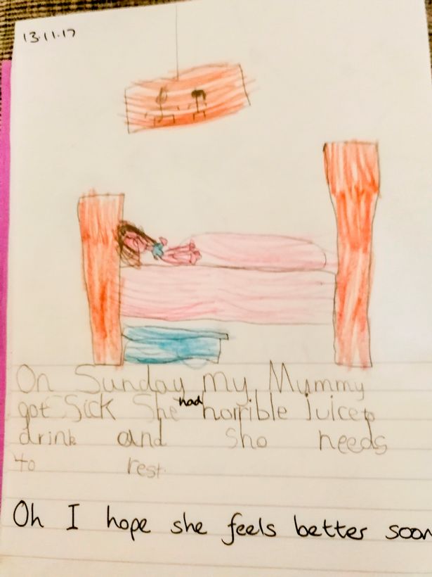 615x820 mortified mum discovers daughter's drawing of her hungover during - Parents Drawing