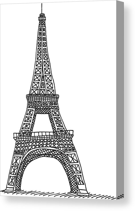 473x740 eiffel tower paris drawing canvas print canvas art - Paris Black And White Drawing