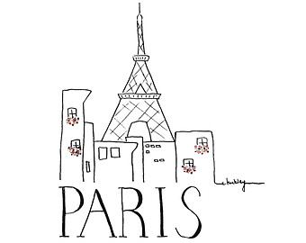 340x270 paris sketch drawing etsy - Paris Black And White Drawing