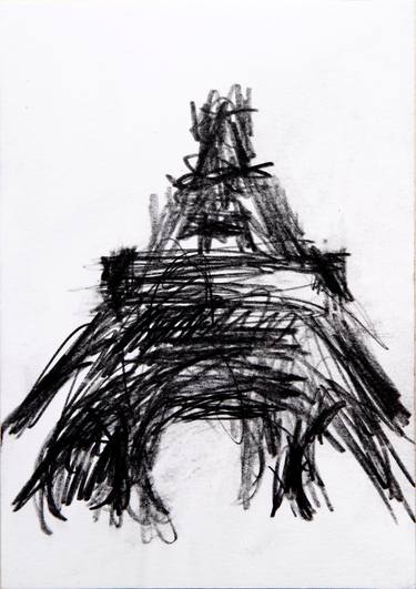 375x531 Eiffel Tower - Paris Black And White Drawing