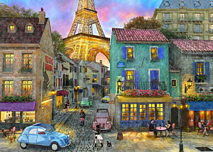 300x214 paris streets painting - Paris Cafe Drawing