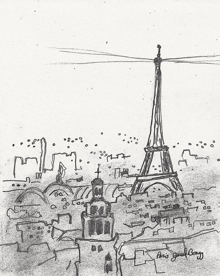 717x900 Paris Sketch Drawing - Paris Drawing