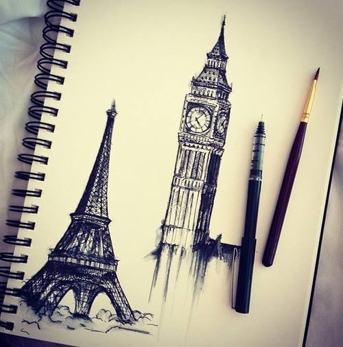 500x506 Amazing Tumblr Uploaded - Paris Drawing Tumblr