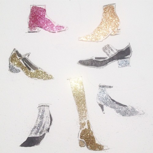 500x500 art glitter shoes boots fall fashion fashion sketch artists - Paris Drawing Tumblr
