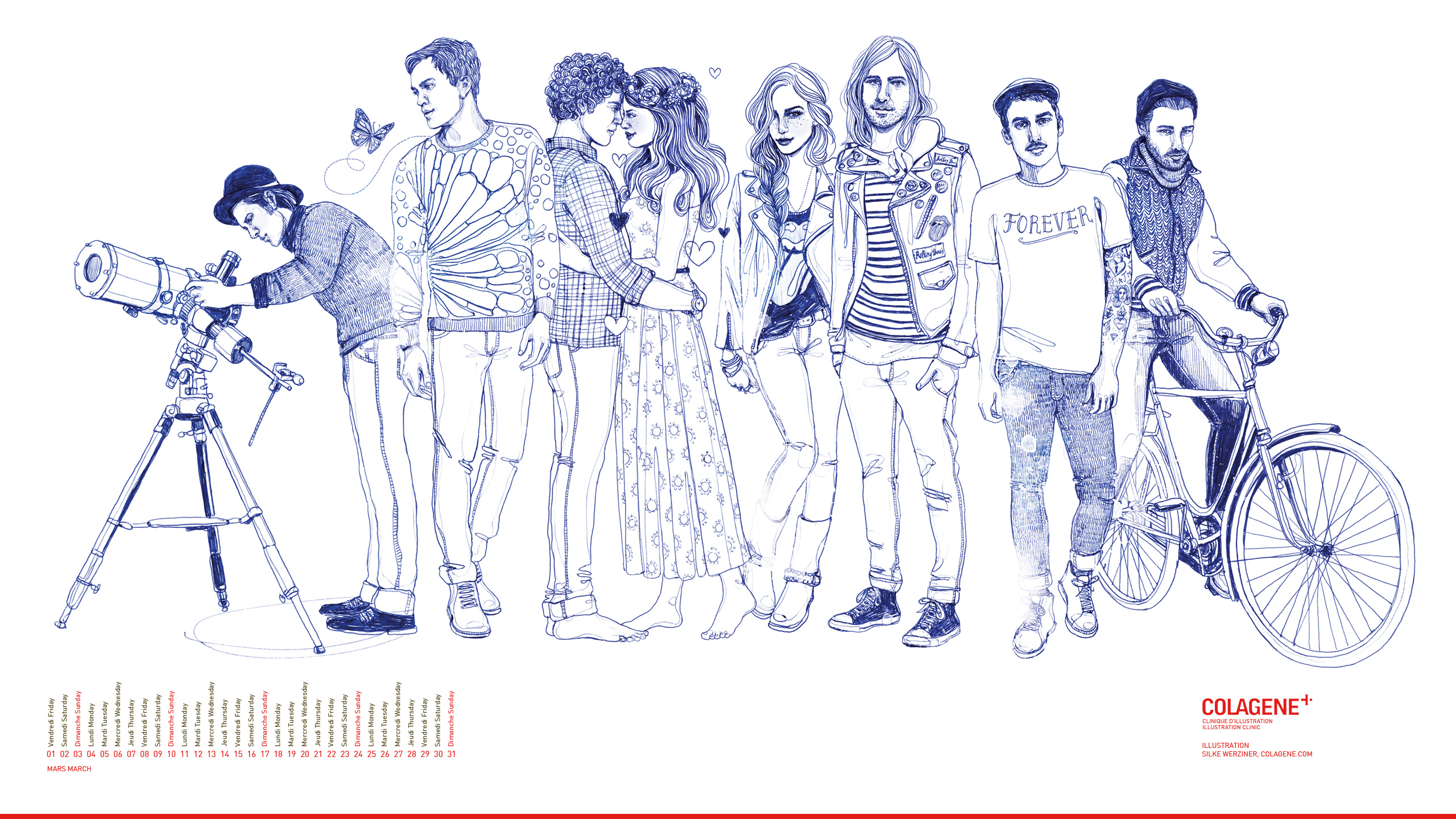 2560x1440 paris drawing wallpaper - Paris Drawing Wallpaper