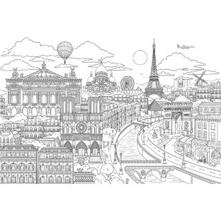 310x310 paris themed wallpaper wayfair ca - Paris Drawing Wallpaper