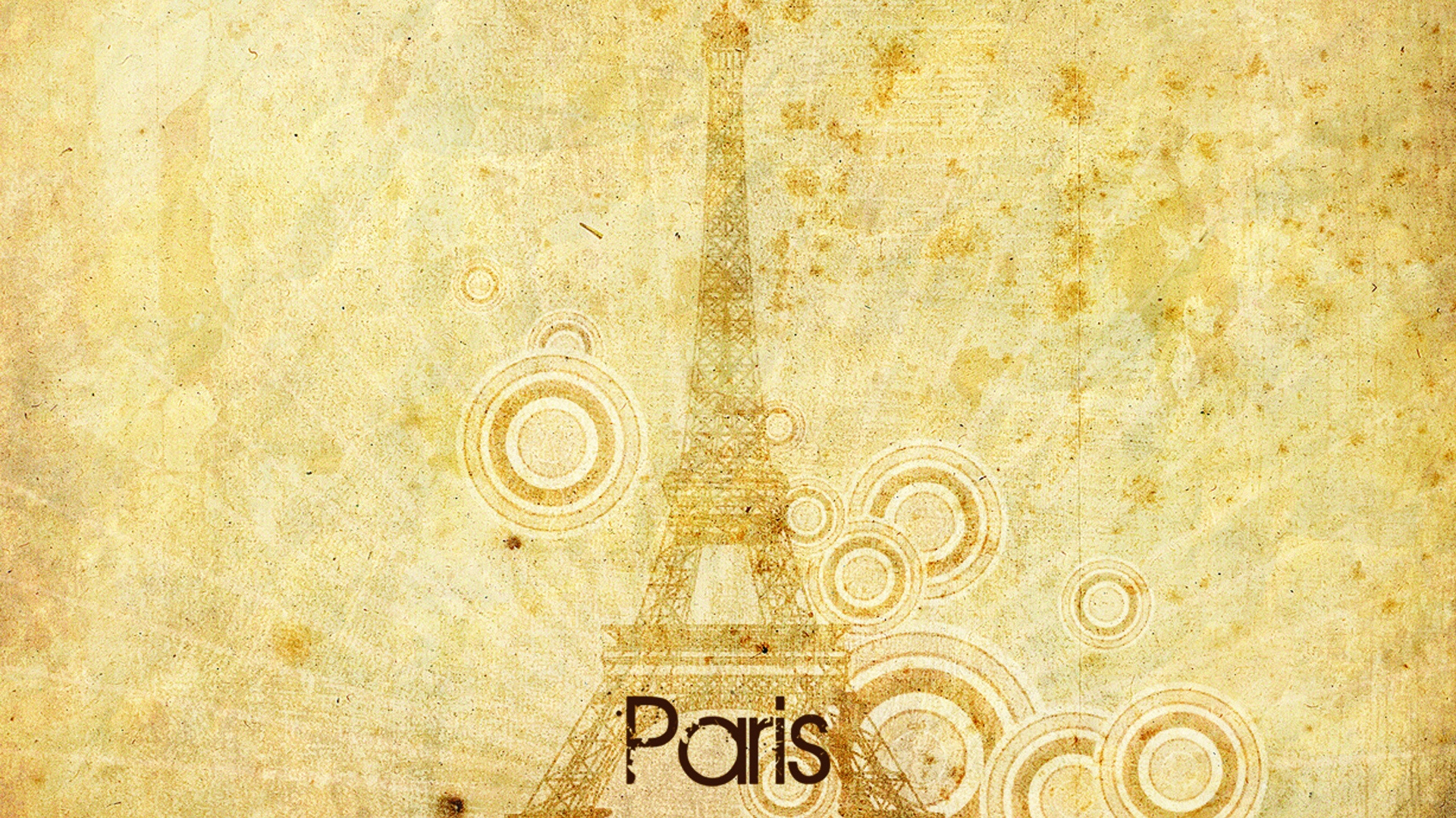 1920x1080 download wallpaper paris, eiffel tower, paper, drawing - Paris Drawing Wallpaper