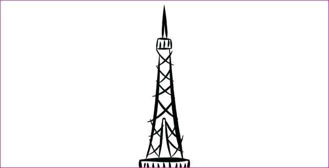 642x329 how to draw the eiffel tower crafts and paintings paris eiffel - Paris Eiffel Tower Drawing Easy