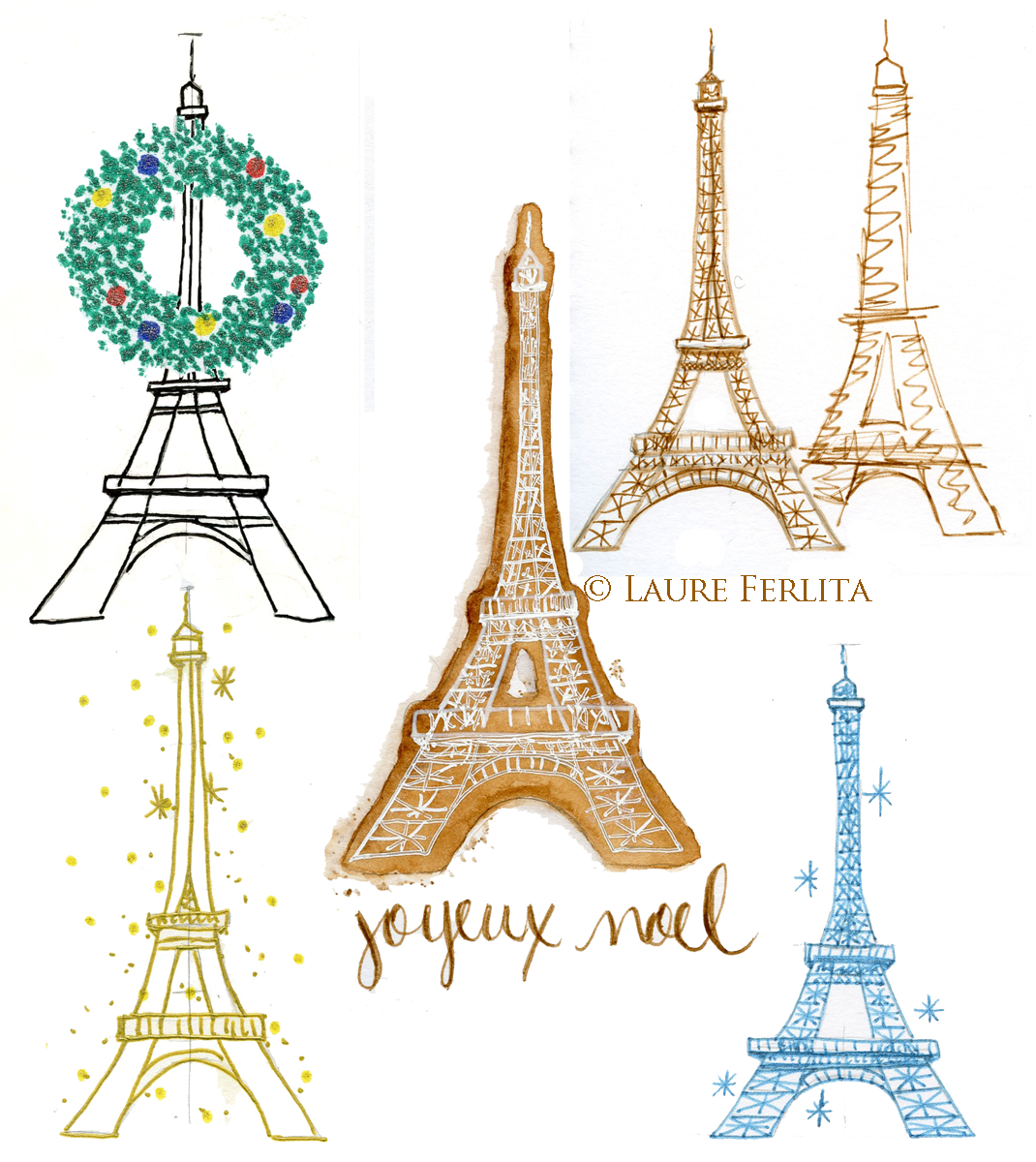 1070x1200 A Free Tutorial Drawing The Eiffel Tower! - Paris Eiffel Tower Drawing Easy