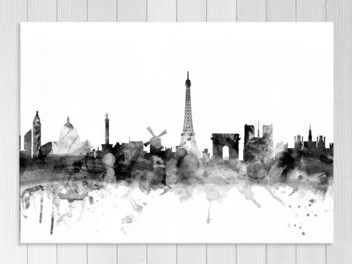 352x264 Paris Skyline - Paris Skyline Drawing