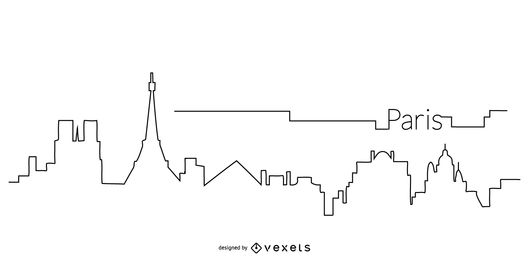 529x260 Paris Vector Graphics To Download - Paris Skyline Drawing