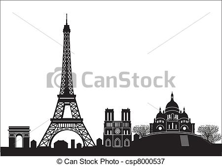 450x338 Paris Skyline - Paris Skyline Drawing