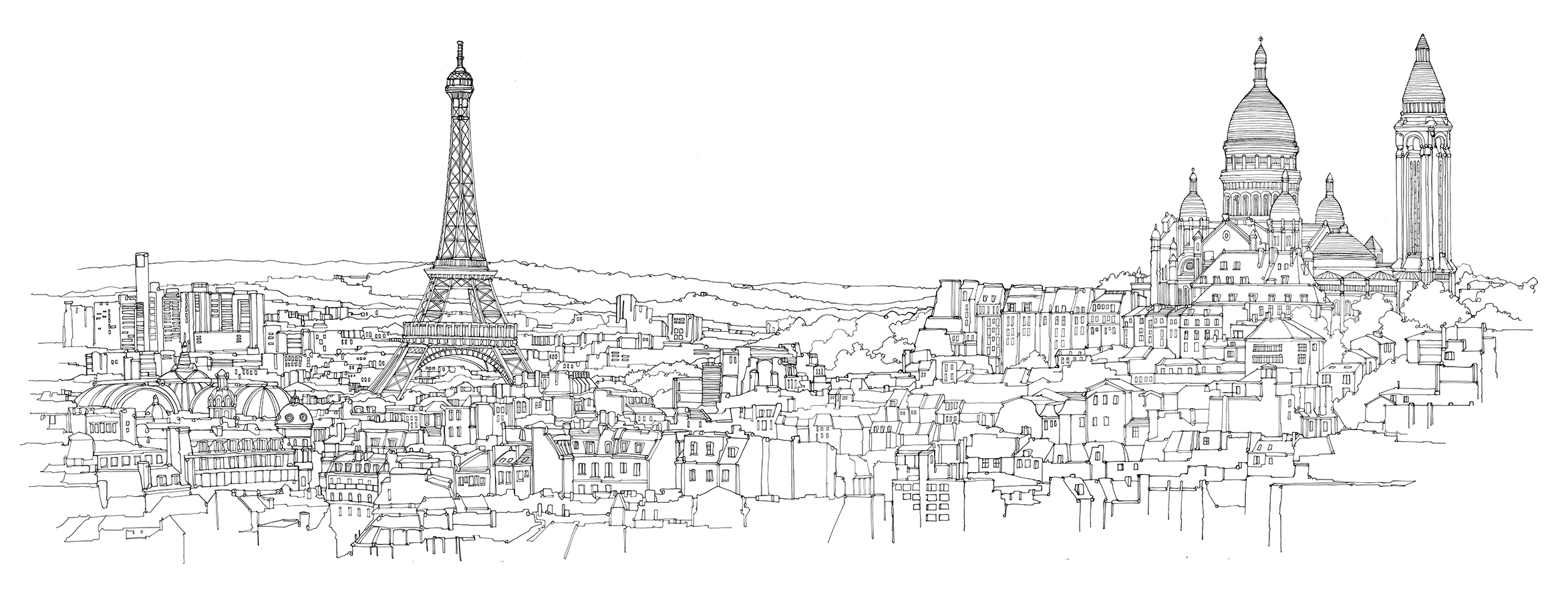 Paris Skyline Drawing at Explore collection of